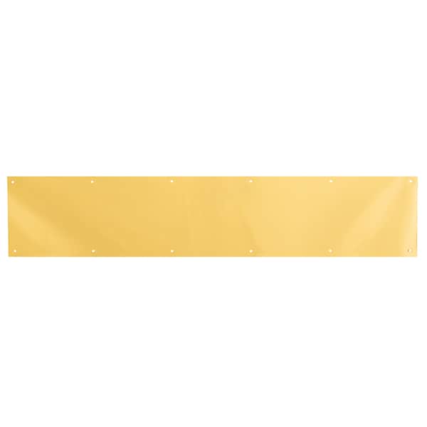 6 x 34 in., Aluminum, Door Kick, Polished Brass Plated Single Pack
